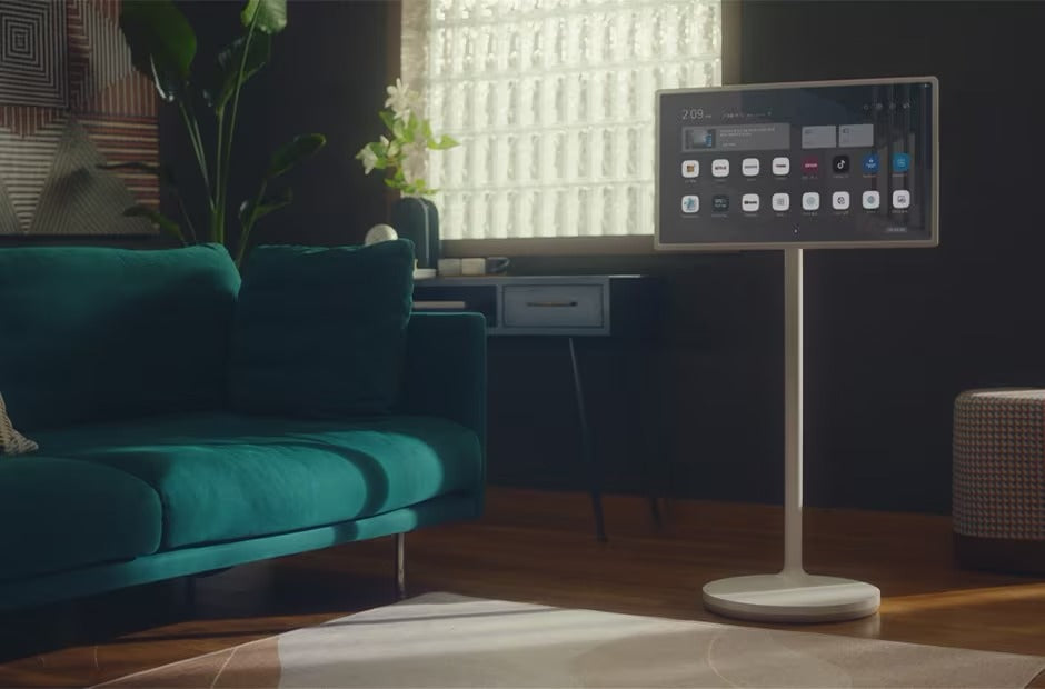 27 tum vridbar/flyttbar Smart TV med inbyggt batteri